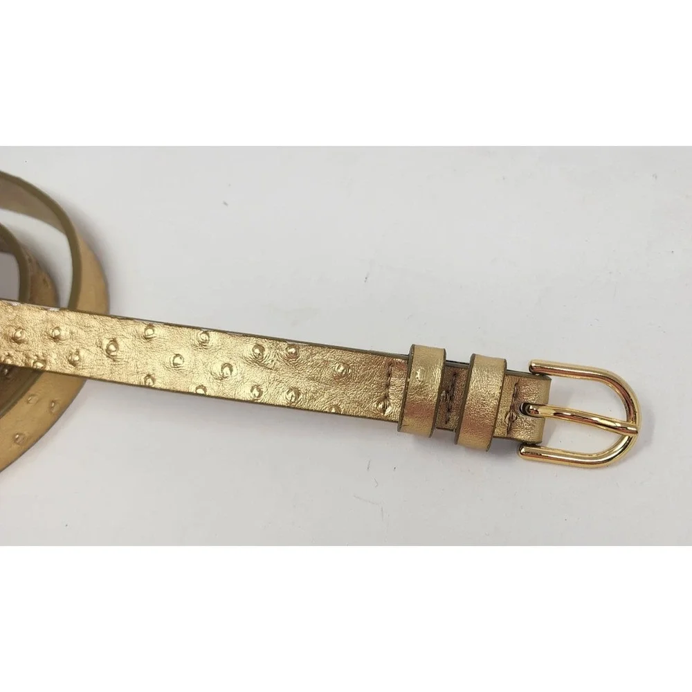 Banana Republic Gold Faux Leather Belt Women's 29